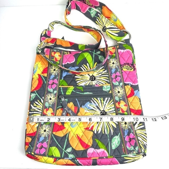 Vera Bradley Jazzy Blooms Crossbody Bag Floral Colorful Hipster Handbag Purse - Picture 6 of 9